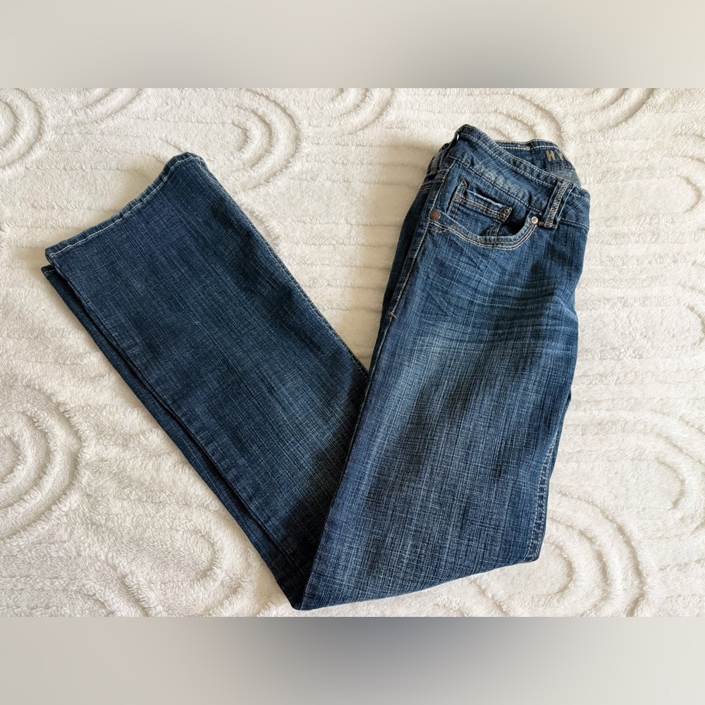 Hydraulic Blue Curvy Boot Flare Jeans, Size 7/8, EUC, Casual Millenial Denim